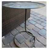 11 - LEAF-PATTERN TRAY TOP SIDE TABLE