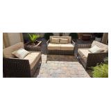 11 - PATIO SOFA, LOVESEAT & CHAIR