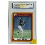 11 - 1990 ARIZONA STATE BARRY BONDS GRADED CARD