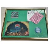 FRAMED CASINO SOUVENIR PLAQUE (519 E)