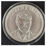 DONALD TRUMP 1oz .999 SILVER ROUND  (350 F)