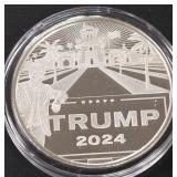 DONALD TRUMP 1oz .999 SILVER ROUND  (350 FT)