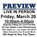 PREVIEW LIVE IN PERSON - Friday, March 20th