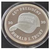 DONALD TRUMP 1oz .999 SILVER ROUND  (350 FM)
