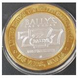 BALLY'S 777 .999 FINE SILVER $10 TOKEN (551 D1)