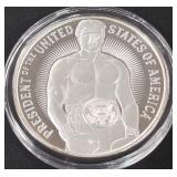 DONALD TRUMP 1oz .999 SILVER ROUND  (350 FA)