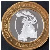 PALMS - .999 FINE SILVER GAMING TOKEN (551 A38)