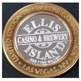 .999 FINE SILVER GAMING TOKEN (551 B48)