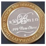 BELLAGIO .999 FINE SILVER $10 TOKEN (551 C81)