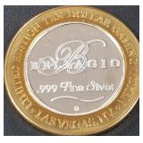 BELLAGIO .999 FINE SILVER $10 TOKEN (551 C90)