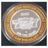 BALLY'S 777 .999 FINE SILVER $10 TOKEN (551 C98)