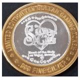 PALMS - .999 FINE SILVER GAMING TOKEN (551 A65)