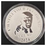 DONALD TRUMP 1oz .999 SILVER ROUND  (350 I)