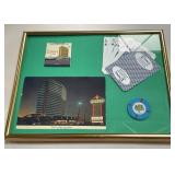FRAMED CASINO SOUVENIR PLAQUE (519 G)