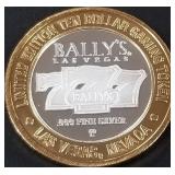 BALLY'S 777 .999 FINE SILVER $10 TOKEN (551 D17)