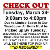 AUCTION PICK UP DAY & HOURS