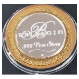 BELLAGIO .999 FINE SILVER $10 TOKEN (551 C93)