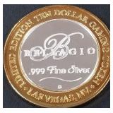 BELLAGIO .999 FINE SILVER $10 TOKEN (551 C94)