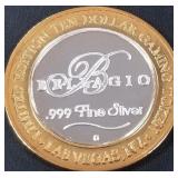 BELLAGIO .999 FINE SILVER $10 TOKEN (551 C92)