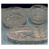 488 - CRYSTAL BOWLS & TRAY (D370)