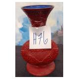 11 - CARVED CINNABAR VASE (H76)