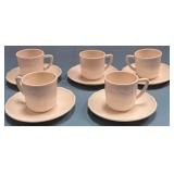 488 - MIKASA PINK AMARYLLIS TEACUPS & SAUCERS