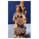 488 - HAND-PAINTED ITALIAN CERAMIC DECANTER (D87)