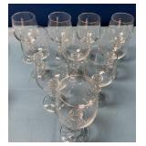 488 - TEN PIECES CRYSTAL STEMWARE (D206)