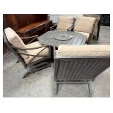 11 - PATIO FIRE PIT TABLE WITH FOUR CHAIRS (C5)