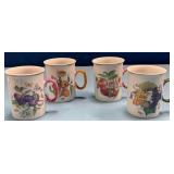 488 - FOUR LIMOGES PORCELAIN TEA MUGS (D284)