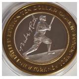 BABE RUTH - .999 FINE SILVER $10 TOKEN (4)