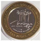 MIRAGE LV CASINO - .999 FINE SILVER $10 TOKEN (32)