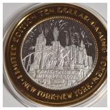 NEW YORK CASINO - .999 FINE SILVER $10 TOKEN (27)