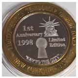 NEW YORK CASINO - .999 FINE SILVER $10 TOKEN (28)