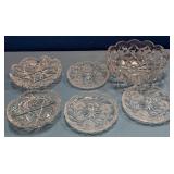 488 - MIXED LOT CRYSTAL PLATES & BOWLS (D287)