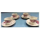 488 - FOUR TEACUPS & SAUCERS (JAPAN) (D285)