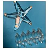 488 - BACCARAT CRYSTAL STARFISH & PICTURE HOLDER