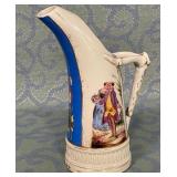 488 - GERMAN HANDPAINTED PORCLAIN PITCHER (M62)