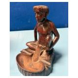 488 - VINTAGE HAND-CARVED WOODEN ASHTRAY (D224)