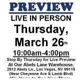 PREVIEW LIVE IN PERSON - Thursday, March 26th
