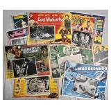 LOT OF 10 VINTAGE MOVIE LOBBY CARDS IN SPANISH