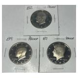 3 KENNEDY PROOF COIN