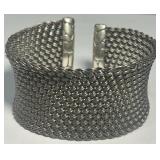 STERLING SILVER CUFF BRACELET 76.80GRS