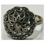 ANTIQUE STERLING SILVER RING 3.8 GRS