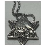STERLING SILVER STAR OF DAVID /CHAIN 6.3 GRS