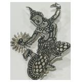VINTAGE THAI NAKON STERLING SILVER BUDDHIST