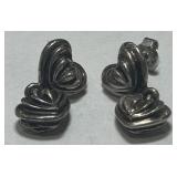 STERLING SILVER EARRINGS 6.6 GRS