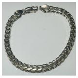 STERLING SILVER CUBAN LINK BRACELET 18.4 GRS