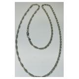 STERLING SILVER TWISTED CHAIN 22' 9.3 GRS