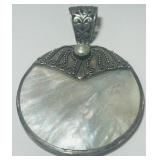 A VERY LARGE STERLING SILVER 33.70 GRS MOTHER OF